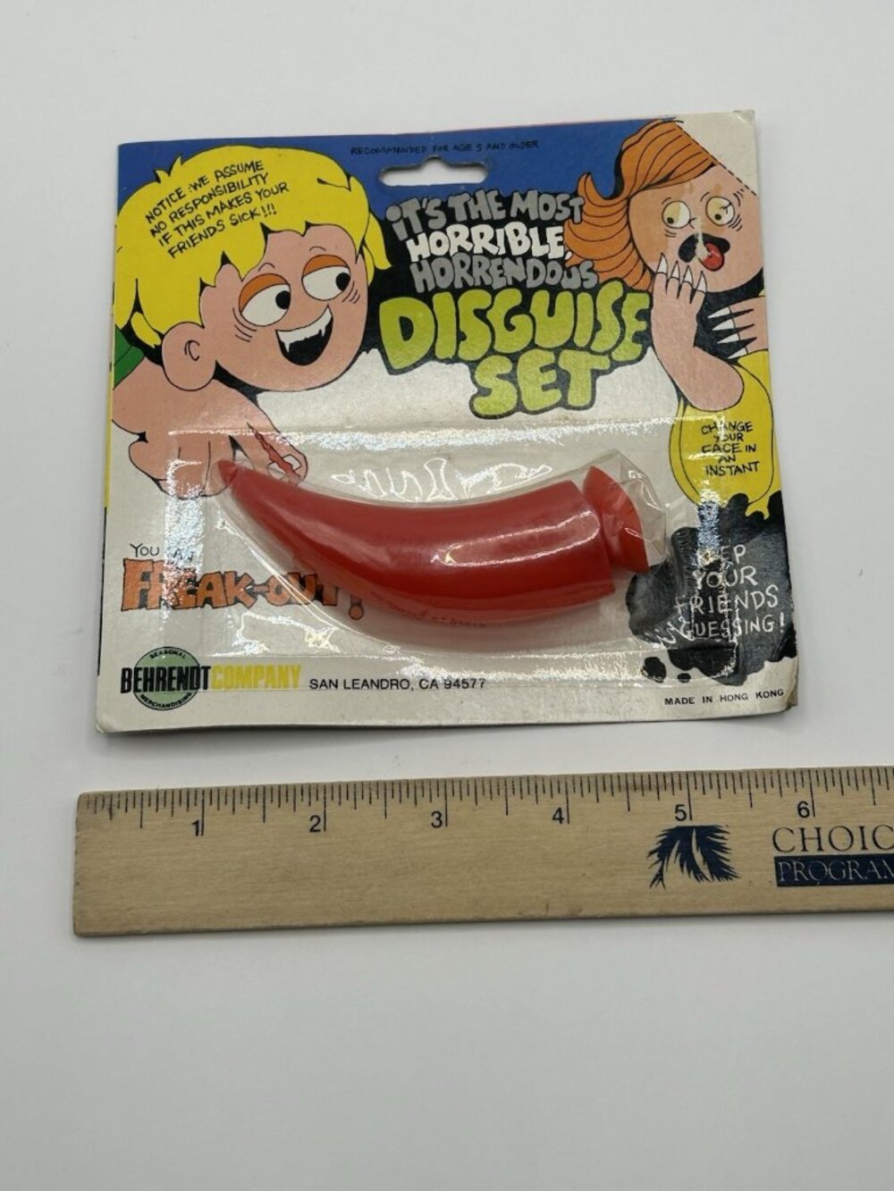 Vintage Behrendt Horn Red Disguise Set New Old Stock Halloween Devil Horn Vntg - Picture 6 of 7